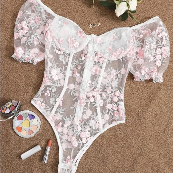 Tops - Mesh Bustier Bodysuit